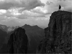 Man standing on mountain