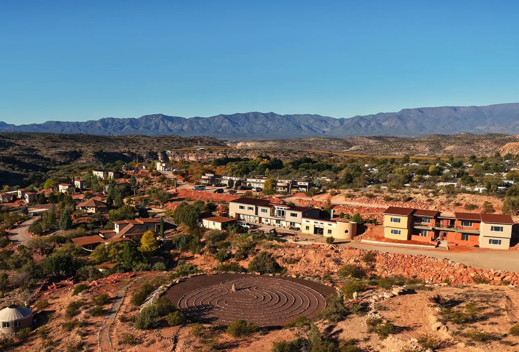 sanctuary at sedona campus aerial photo