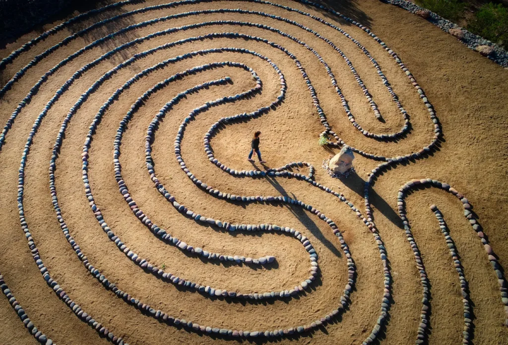 top view of labyrinth