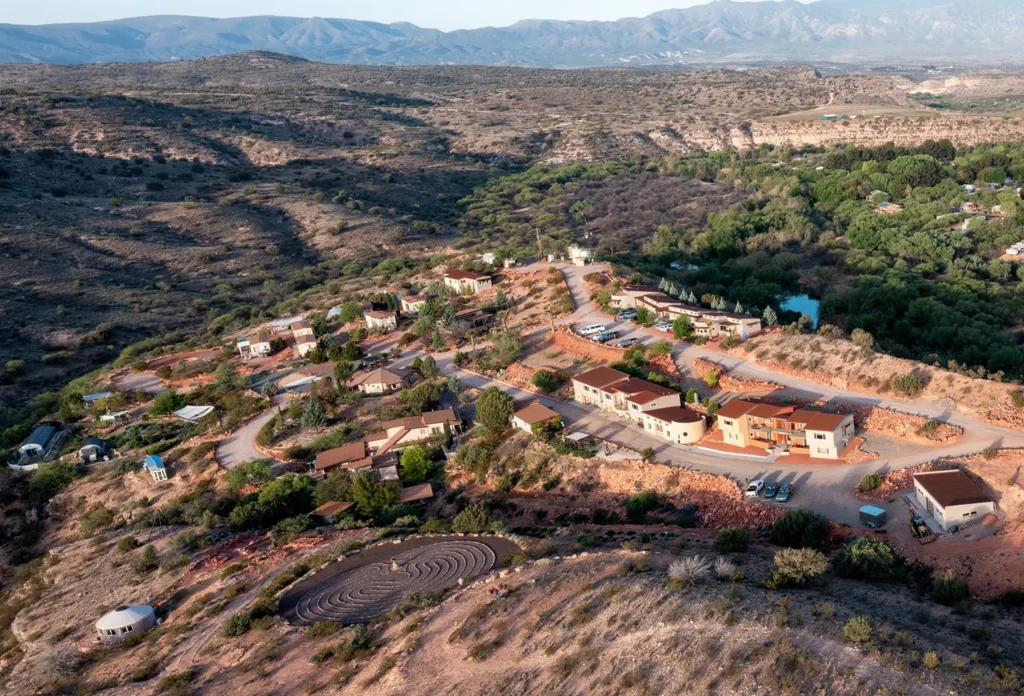 sanctuary at sedona aerial view